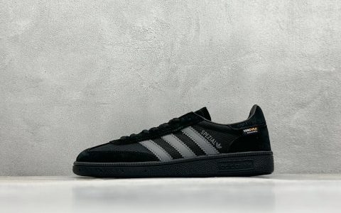 阿迪达斯adidas Originals Handball SPZL纯原版本手球运动员系列黑灰色板鞋 莆田鞋阿迪达斯货源 货号：IE6603