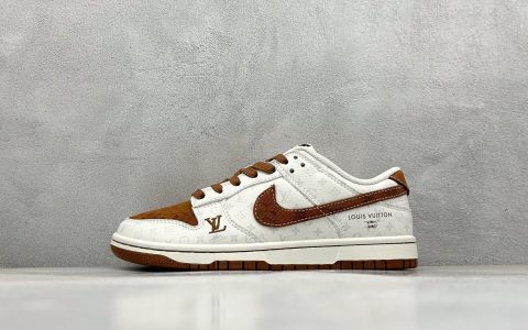耐克Louis Vuitton x Nike SB Dunk Low纯原版本路易威登联名SB Dunk咖啡牛仔LV板鞋 莆田耐克代理 货号：SC9772-806