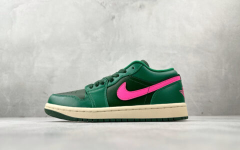 乔丹Air Jordan 1 Low纯原版本低帮AJ1“西瓜”绿粉色篮球鞋 莆田AJ货源 货号：DC0774-300
