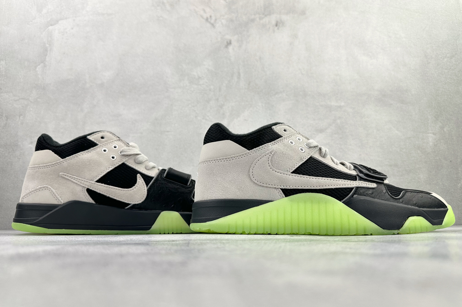 乔丹Travis Scott x Air Jordan Jumpman Jack纯原版本TS联名AJ黑绿色倒钩篮球鞋 莆田AJ货源 货号：IH7971-001